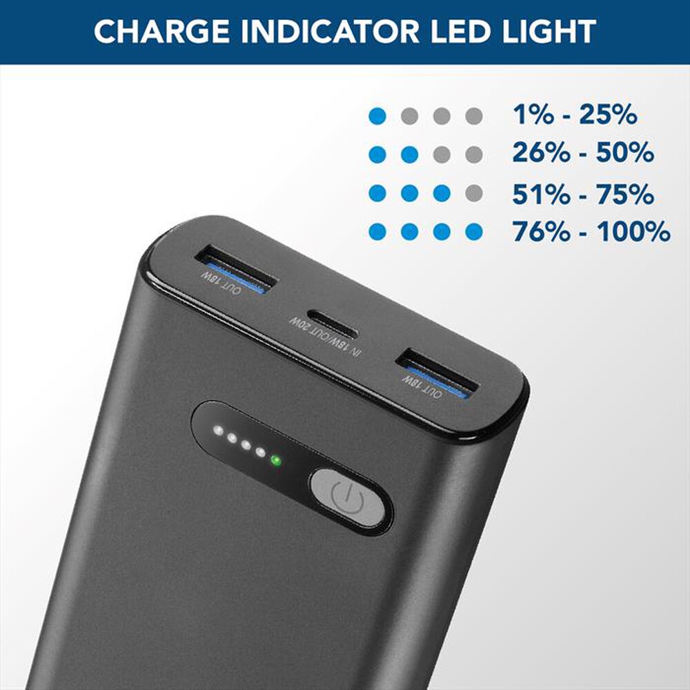 Immagine del prodotto CELLULARLINE - Caricabatterie Portatile PBFAST01PD10000K-Nero