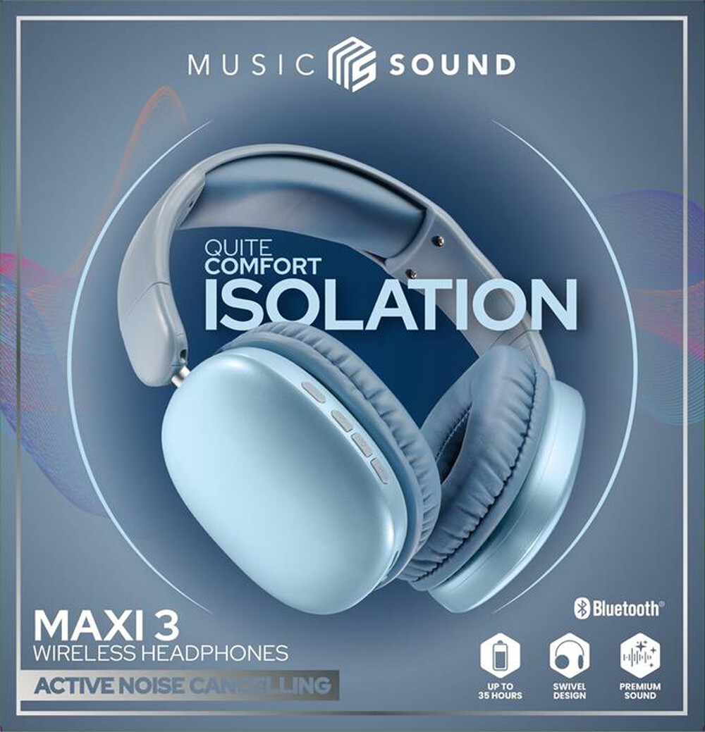 Immagine del prodotto MUSIC SOUND - Cuffie wireless over-ear MAXI3-Blue