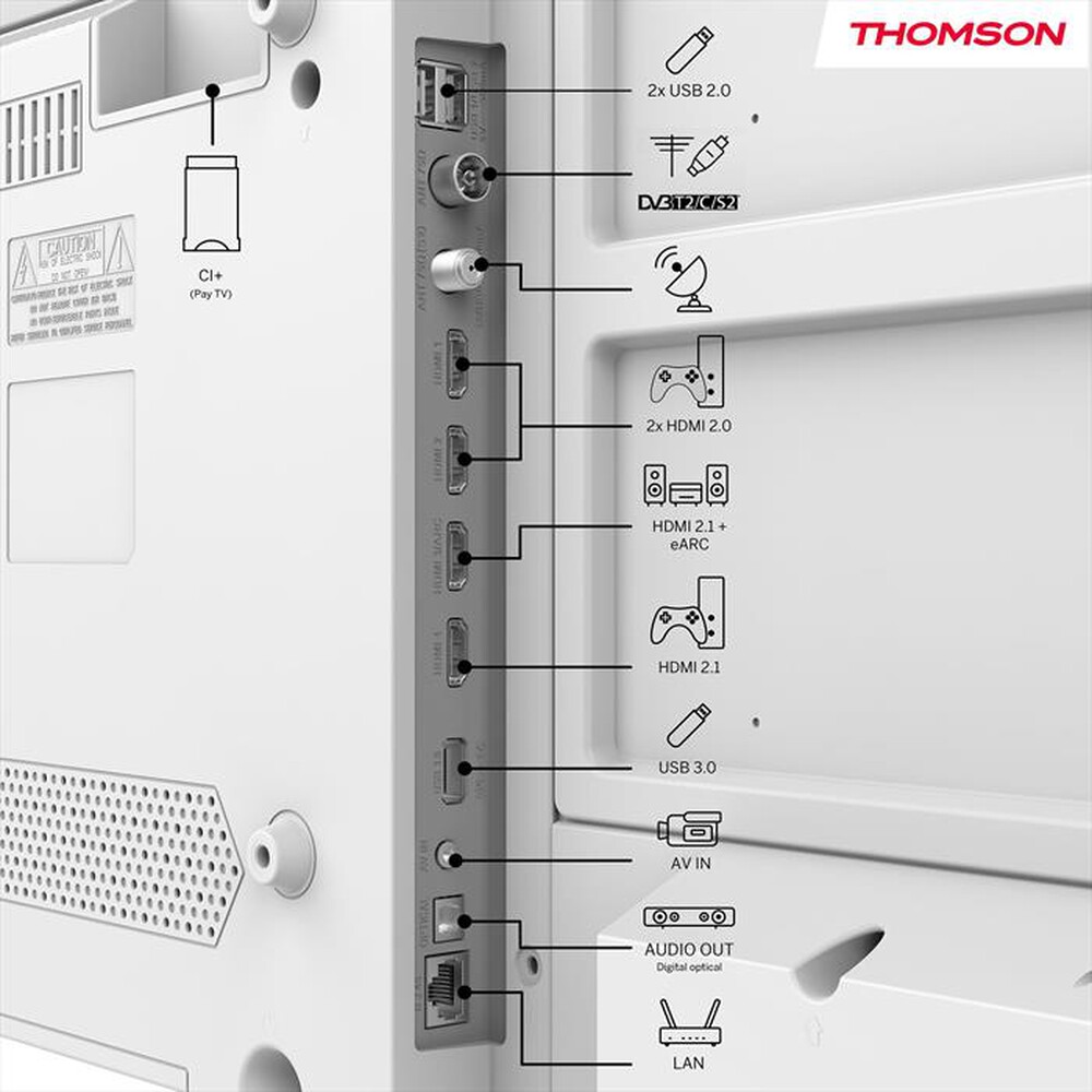 "THOMSON - Smart TV LED UHD 4K 43\" 43UG4S14W-Bianco"