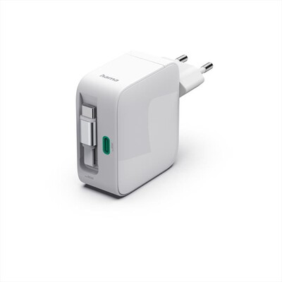 HAMA - ALIMENTATORE TYPE C CAVO RETRATTILE 65W-Bianco