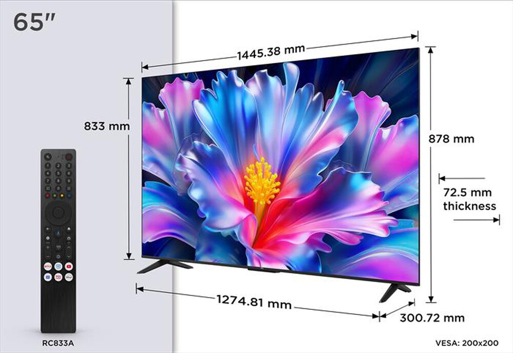 Immagine del prodotto TCL - Smart TV LED UHD 4K 65" 65P6L-Nero
