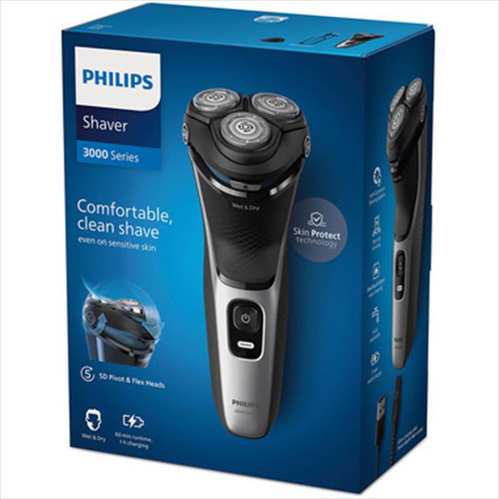Immagine del prodotto PHILIPS - Rasoio uomo wet & dry S3143/00-Grigio chiaro