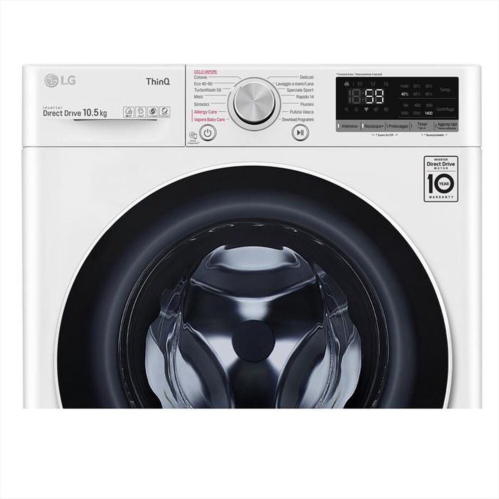 "LG - Lavatrice F4WV510S0E.ABWQWIS 10,5 Kg Classe B-White"