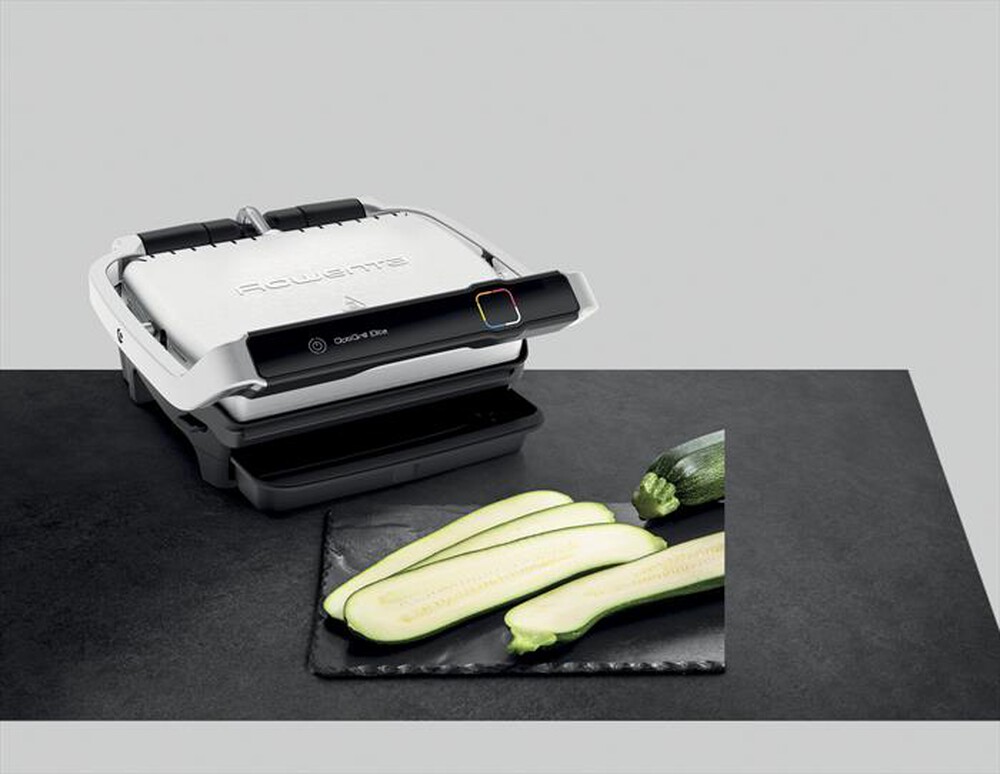 "ROWENTA - GR750D OptiGrill Elite Bistecchiera Elettrica-argento/nero"