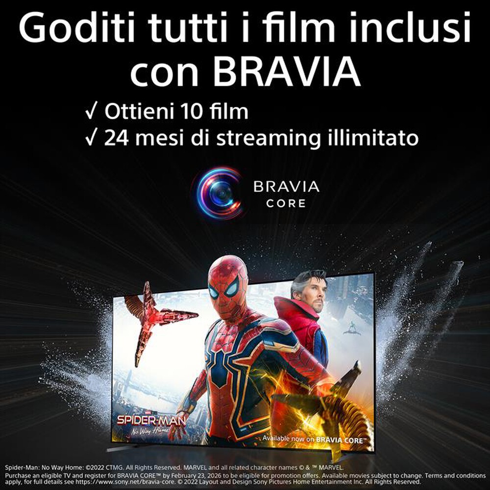 "SONY - Smart TV OLED UHD 4K 65\" XR65A80LAEP-Nero"