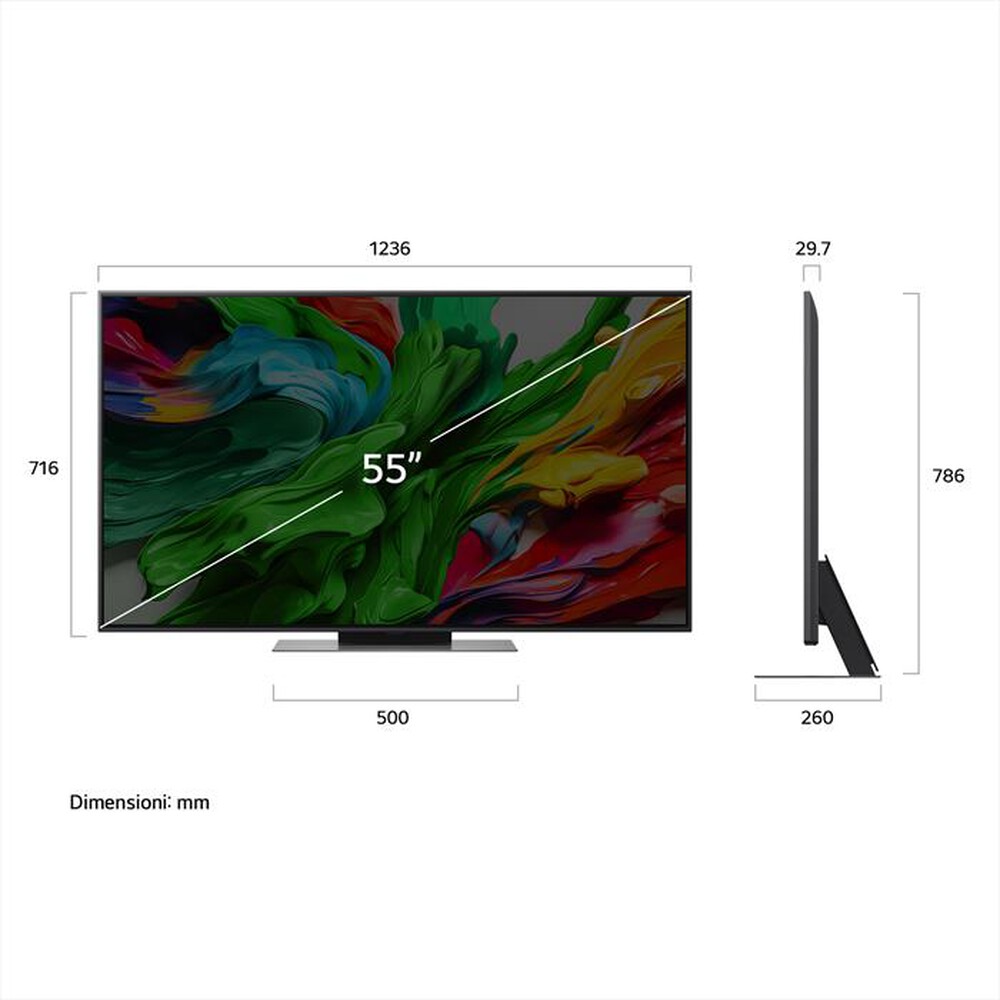 "LG - QNED EVO AI MINILED QNED86 55QNED86A6A-Charcoal Black"