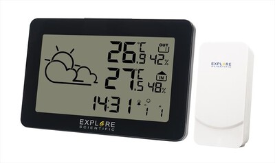 EXPLORE SCIENTIFIC - WSH4002 LARGE DISPLAY WEATHERSTATION-Black