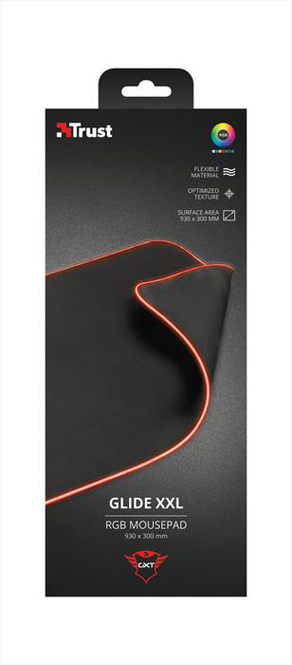 "TRUST - GXT764 GLIDE-FLEX RGB XXL MOUSEPAD-Black RGB"