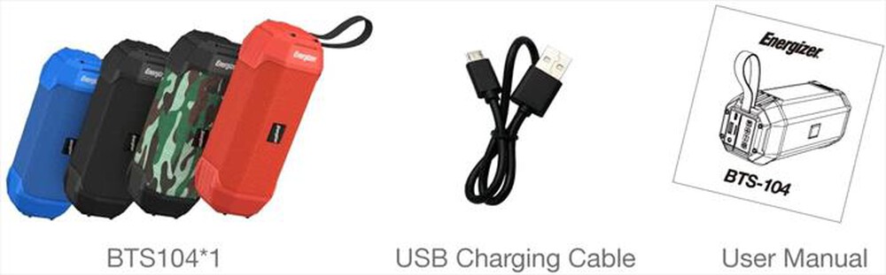 Immagine del prodotto ENERGIZER - BST104 SPEAKER PORTATILE BLUETOOTH-NERO