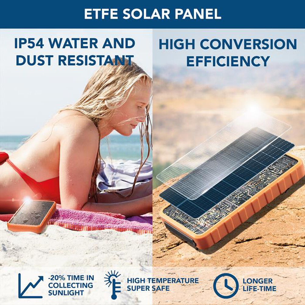 "CELLULARLINE - POWER BANK SOLAR-Bianco"