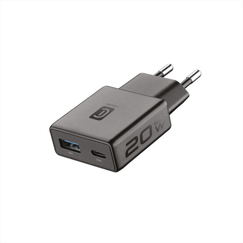 Immagine del prodotto CELLULARLINE - Caricatore Power Lite Slim 20W Dual USB-A + USB-C-Nero