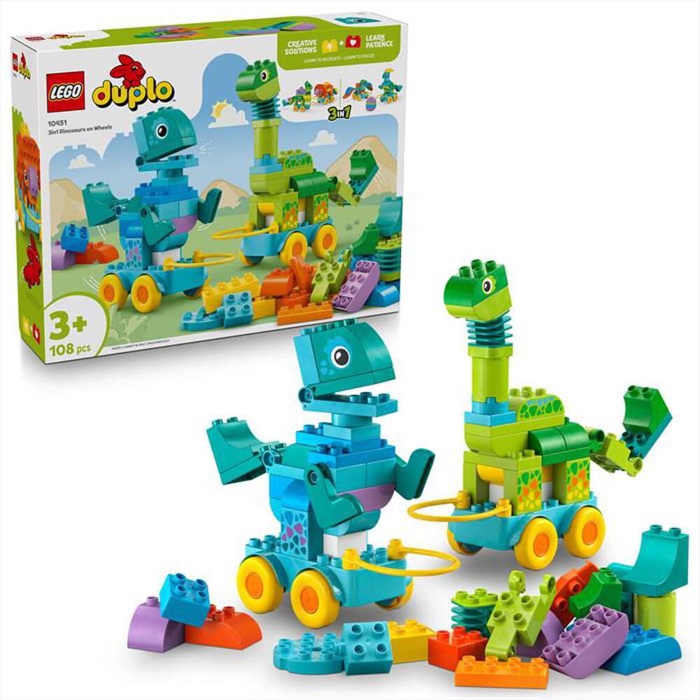 Immagine del prodotto LEGO - DUPLO Town Dinosauri su ruote 3 in 1 10451