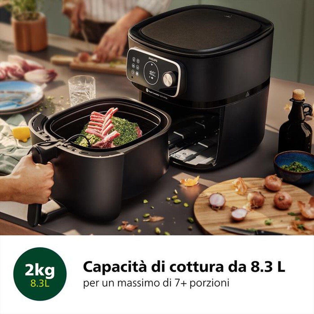 "PHILIPS - FRIGGITRICE AIRFRYER SERIE 7000 DA 8.3L HD9876/90-nero"
