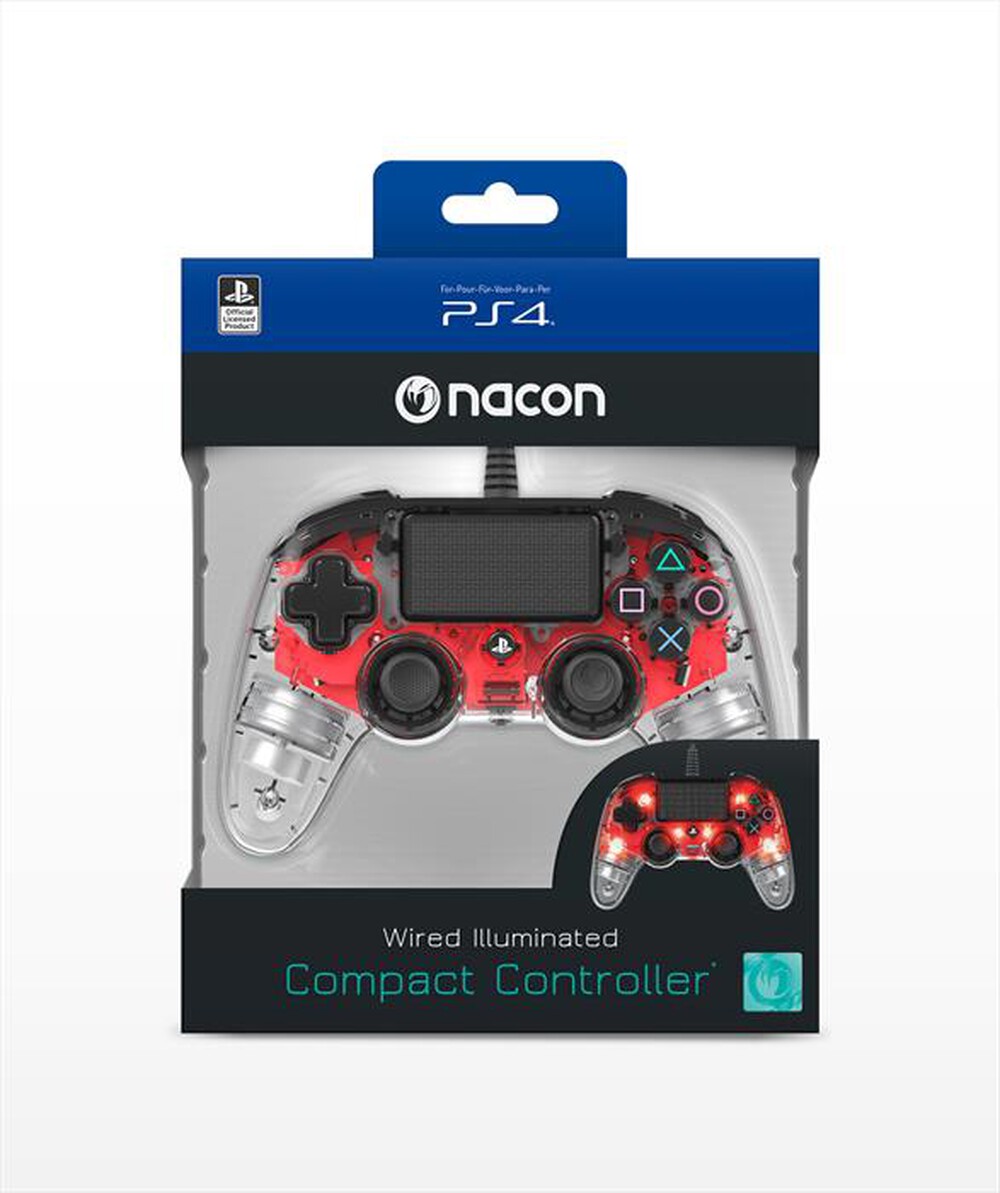 "NACON - NACON PS4 LIGHT PAD RED-TRASPARENTE ROSSO"