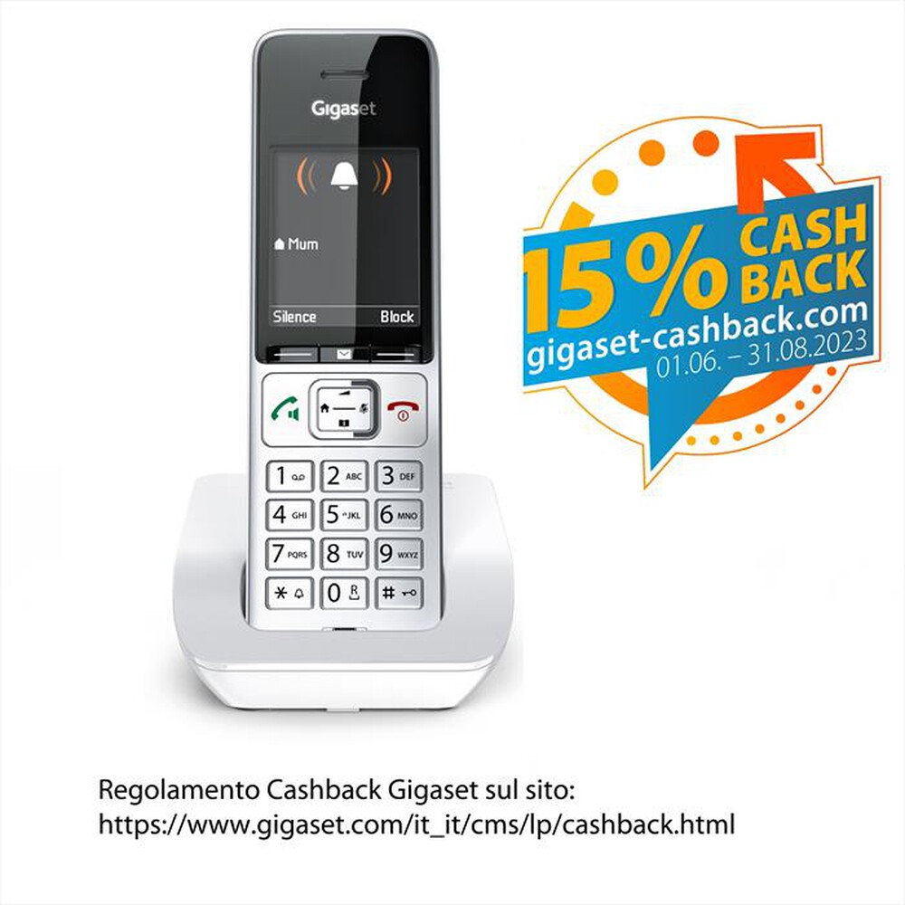 "GIGASET - Cordless COMFORT501WHITE-Bianco"