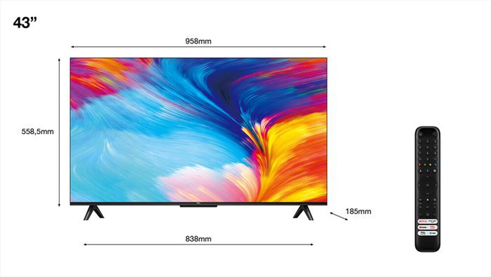 "TCL - Smart TV LED UHD 4K 43\" 43P635-Antracite"