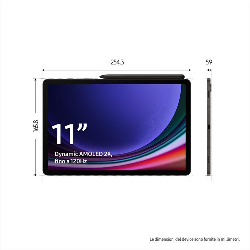 Immagine del prodotto SAMSUNG - Galaxy Tab S9 Wi-Fi (12GB / 256GB)-Graphite