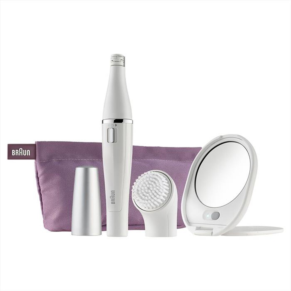 "BRAUN - Face 830  miniepilatore + spazzola viso-Bianco"