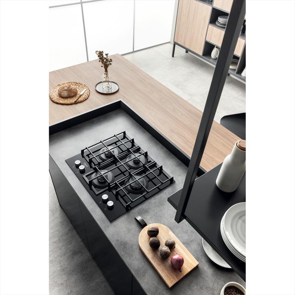 "HOTPOINT ARISTON - Piano cottura a gas HAGS 61F/BK HOB OA 4 fuochi"