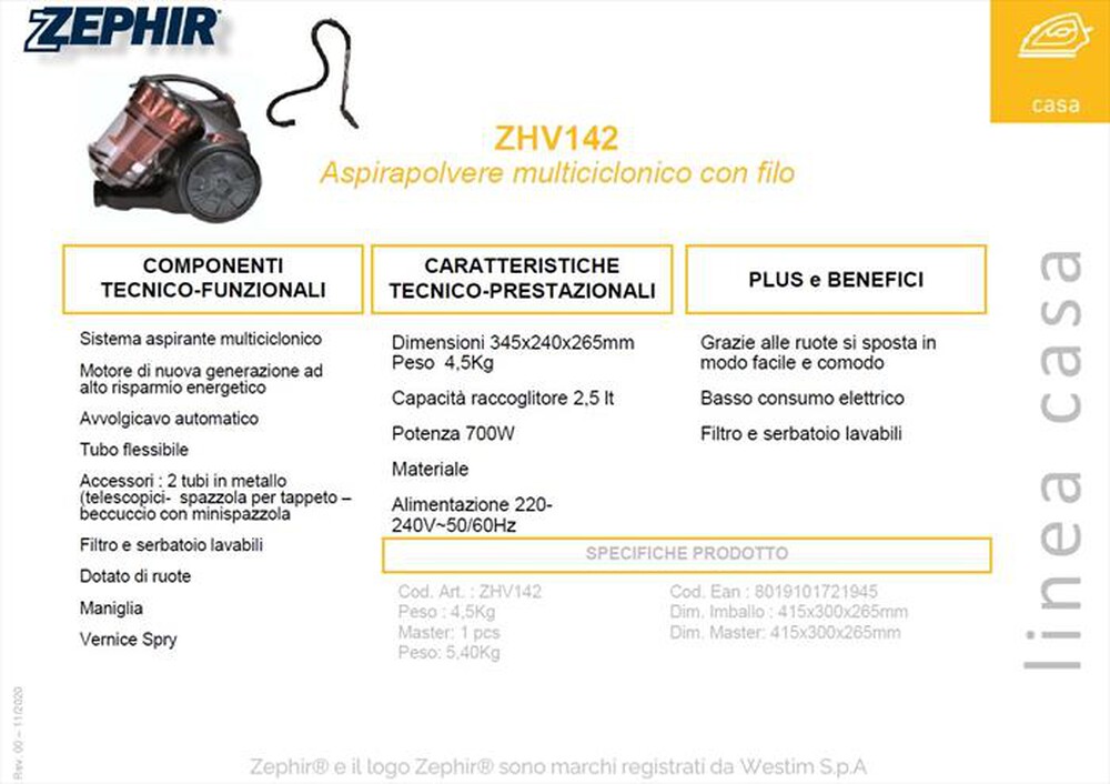 "ZEPHIR - ZHV142-Nero/Bronzo"