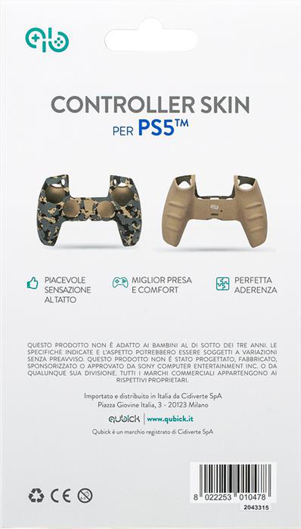 "QUBICK - CONTROLLER SKIN CAMO DESERT (PS5)"