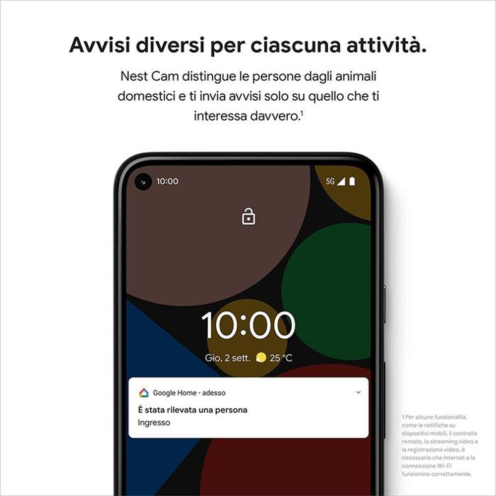 "GOOGLE - NEST CAM (PER INTERNI, CON CAVO)-Bianco"