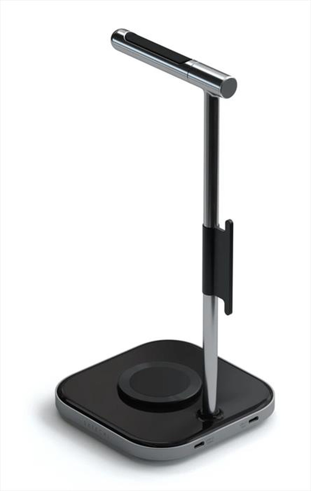 "SATECHI - STAND PER CUFFIE CON RICARICA WIRELESS 2IN1-grigio"