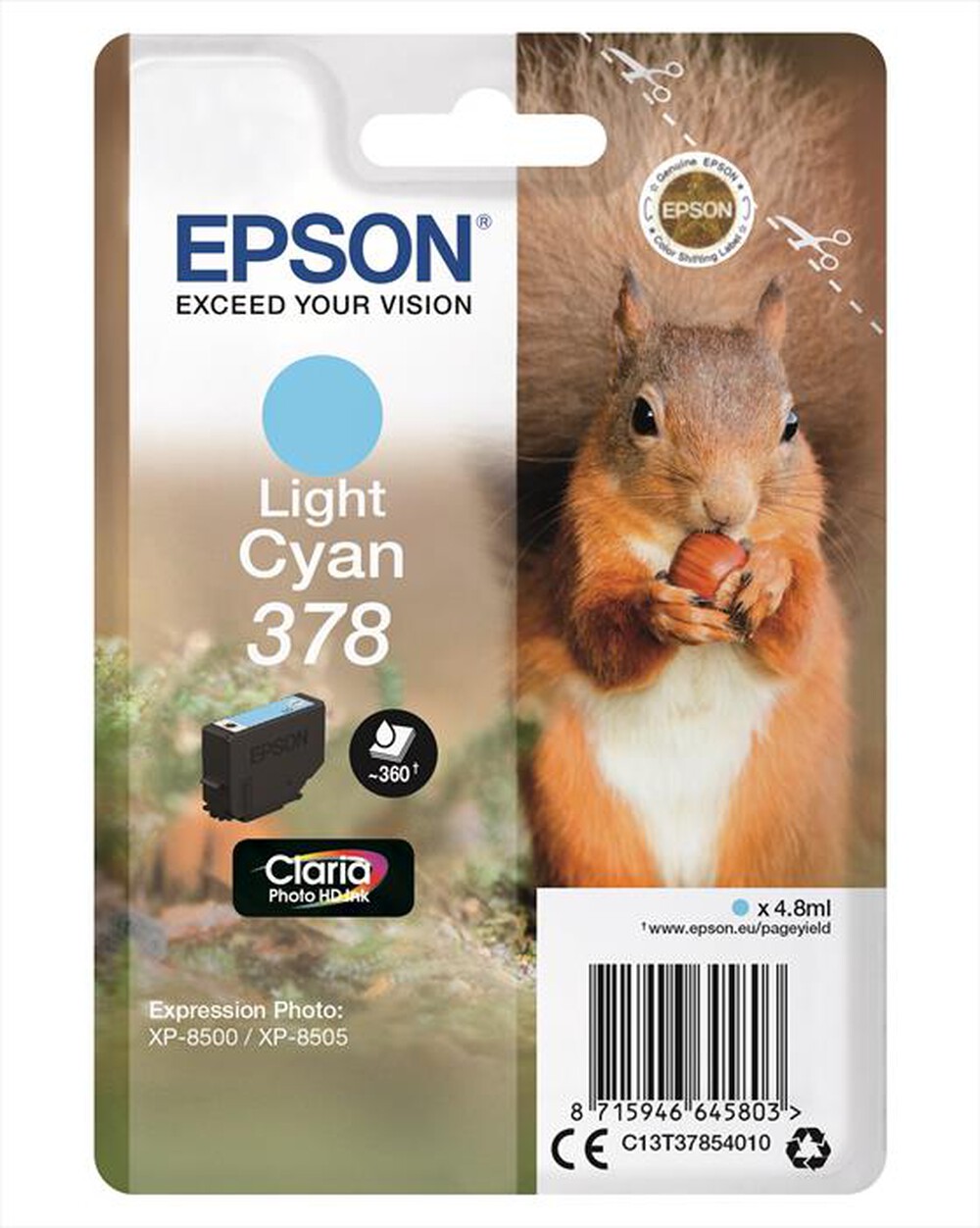 "EPSON - C13T37854020-Ciano chiaro"