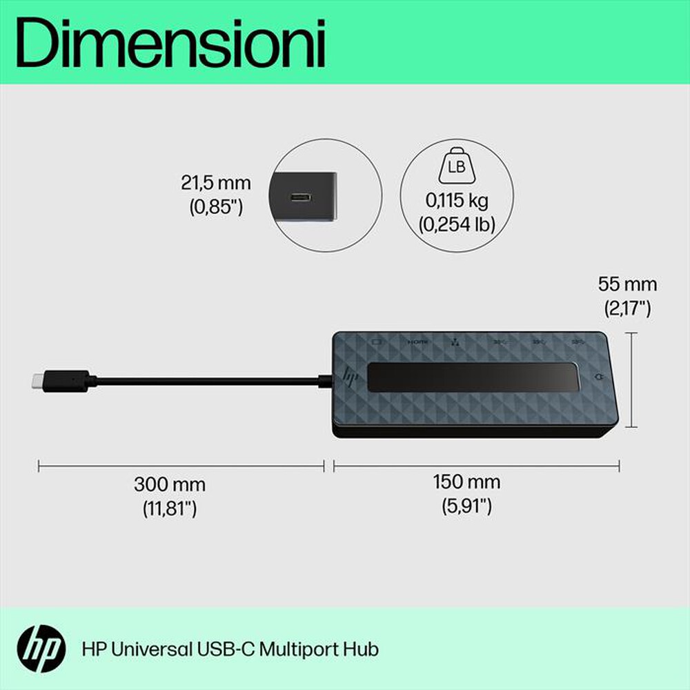 "HP - DOCKING STATION UNIVERSAL MULTIFUNZIONE USB-C-Nero"