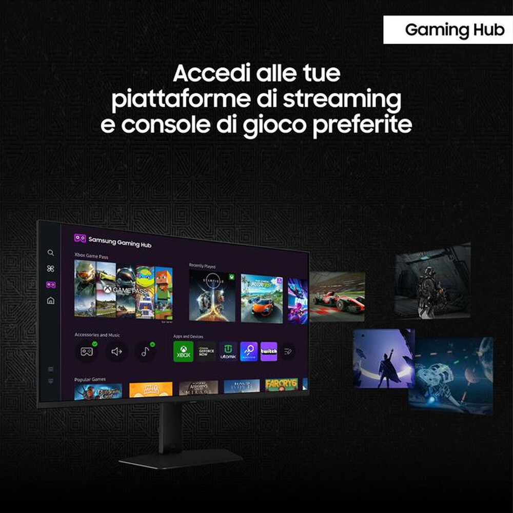 "SAMSUNG - MONITOR GAMING ODYSSEY G7 - G70D DA 27''-Black"