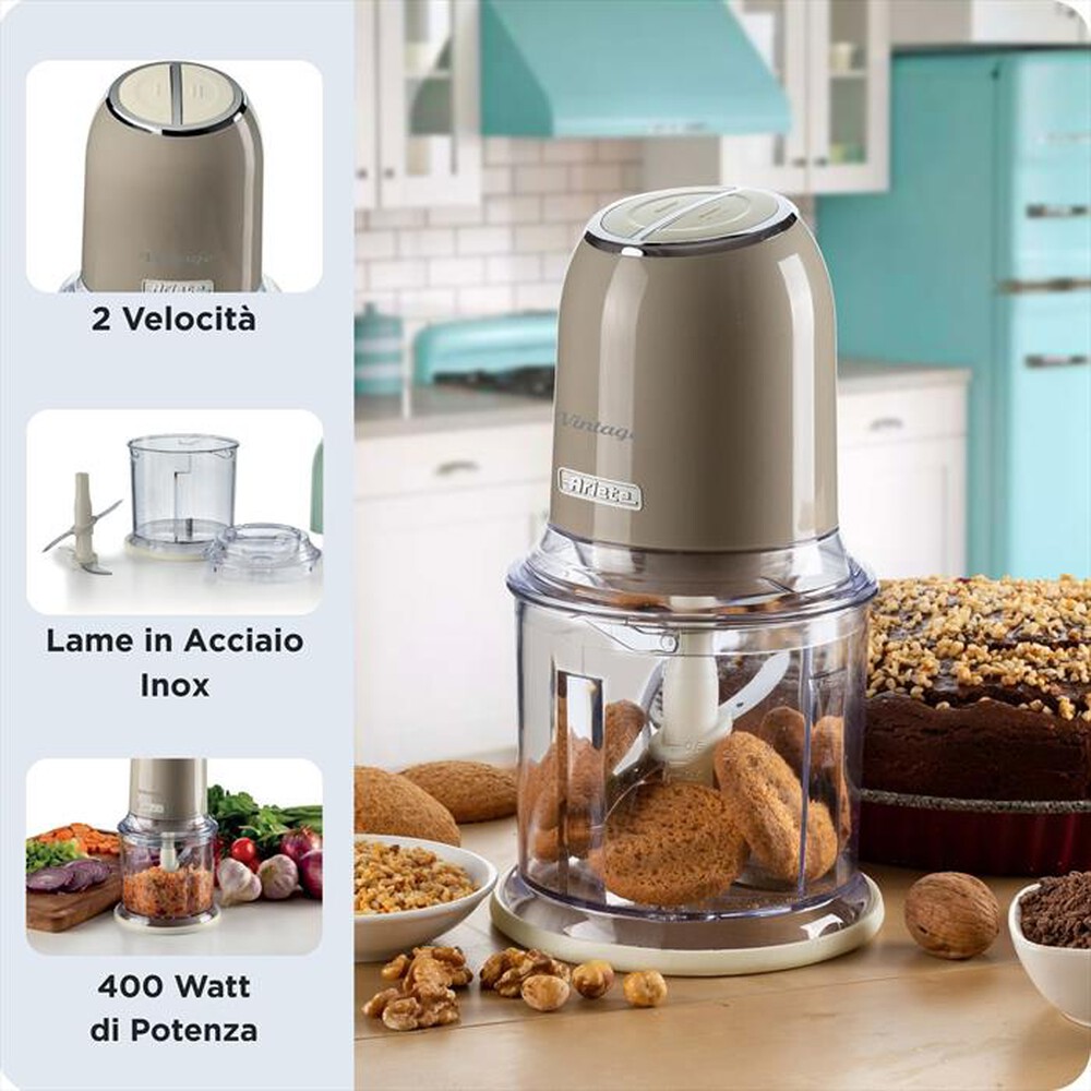 Immagine del prodotto ARIETE - 0438 Vintage Tritatutto Elettrico 400W-Beige