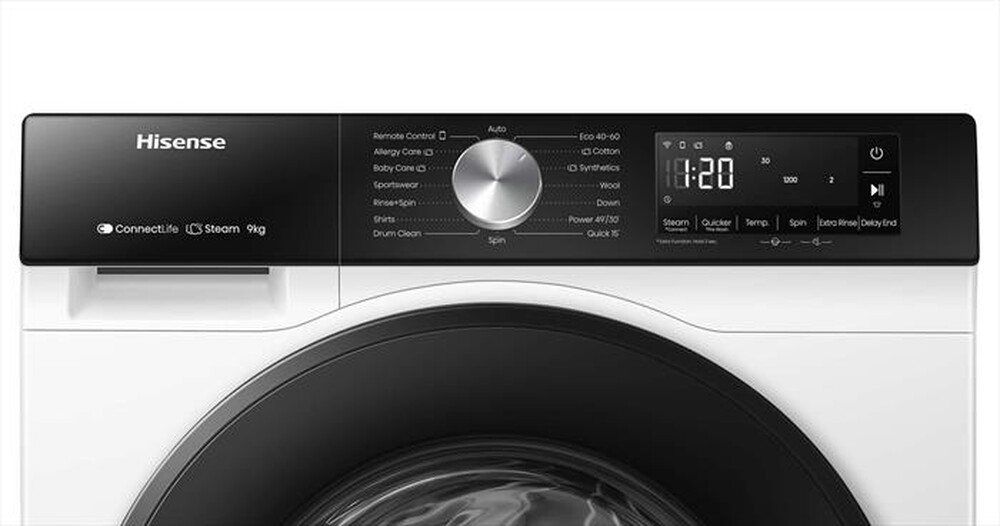 Immagine del prodotto HISENSE - Lavatrice WF3S9043BW3 9 Kg Classe A-Bianco