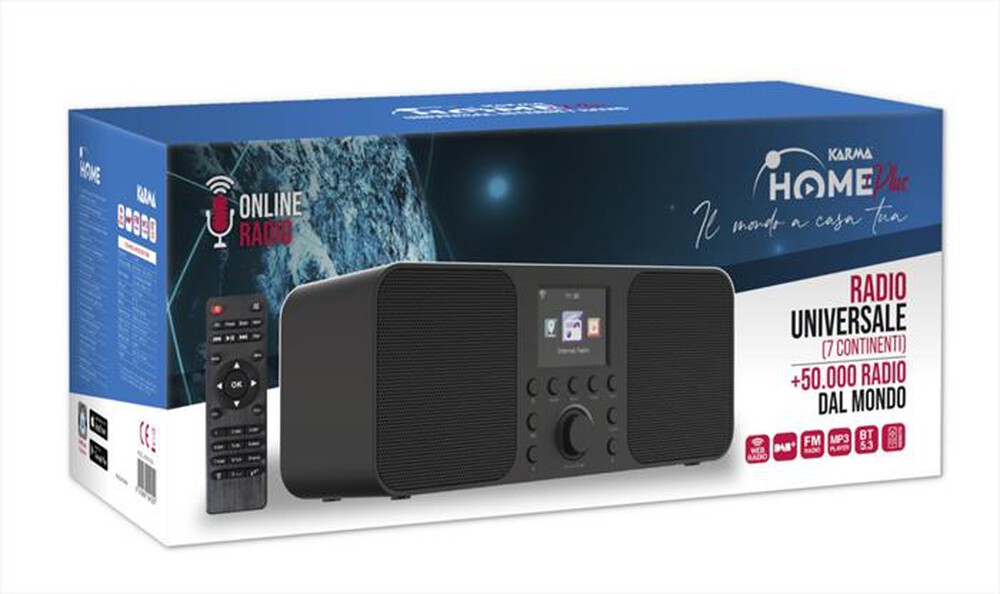 Immagine del prodotto KARMA - Radio sveglia HOME PLUS-Nero