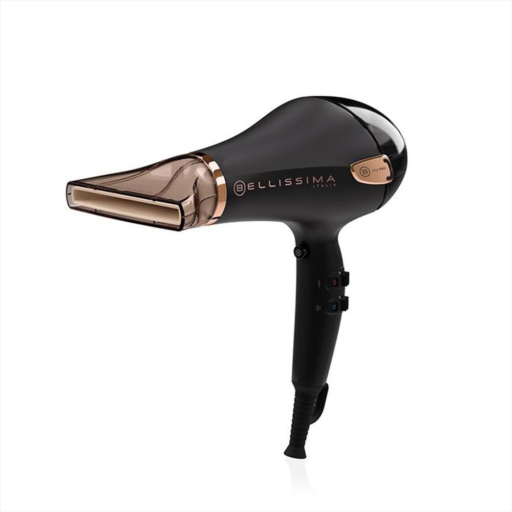 "BELLISSIMA IMETEC - ASCIUGACAPELLI PROFESSIONALE CERAMIC P5 3800-Nero, Rose Gold"