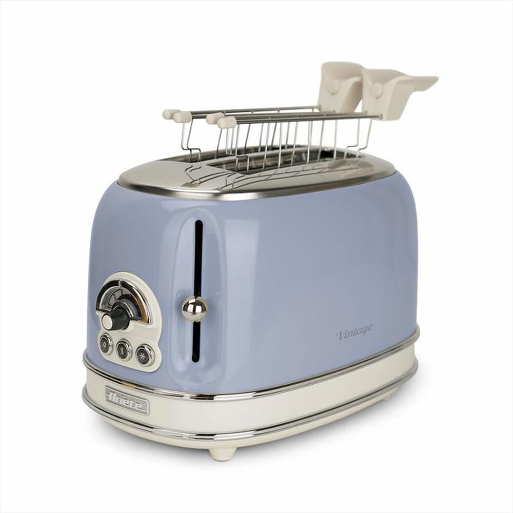 "ARIETE - 155 Tostapane 2 Fette con Pinze Vintage-celeste"