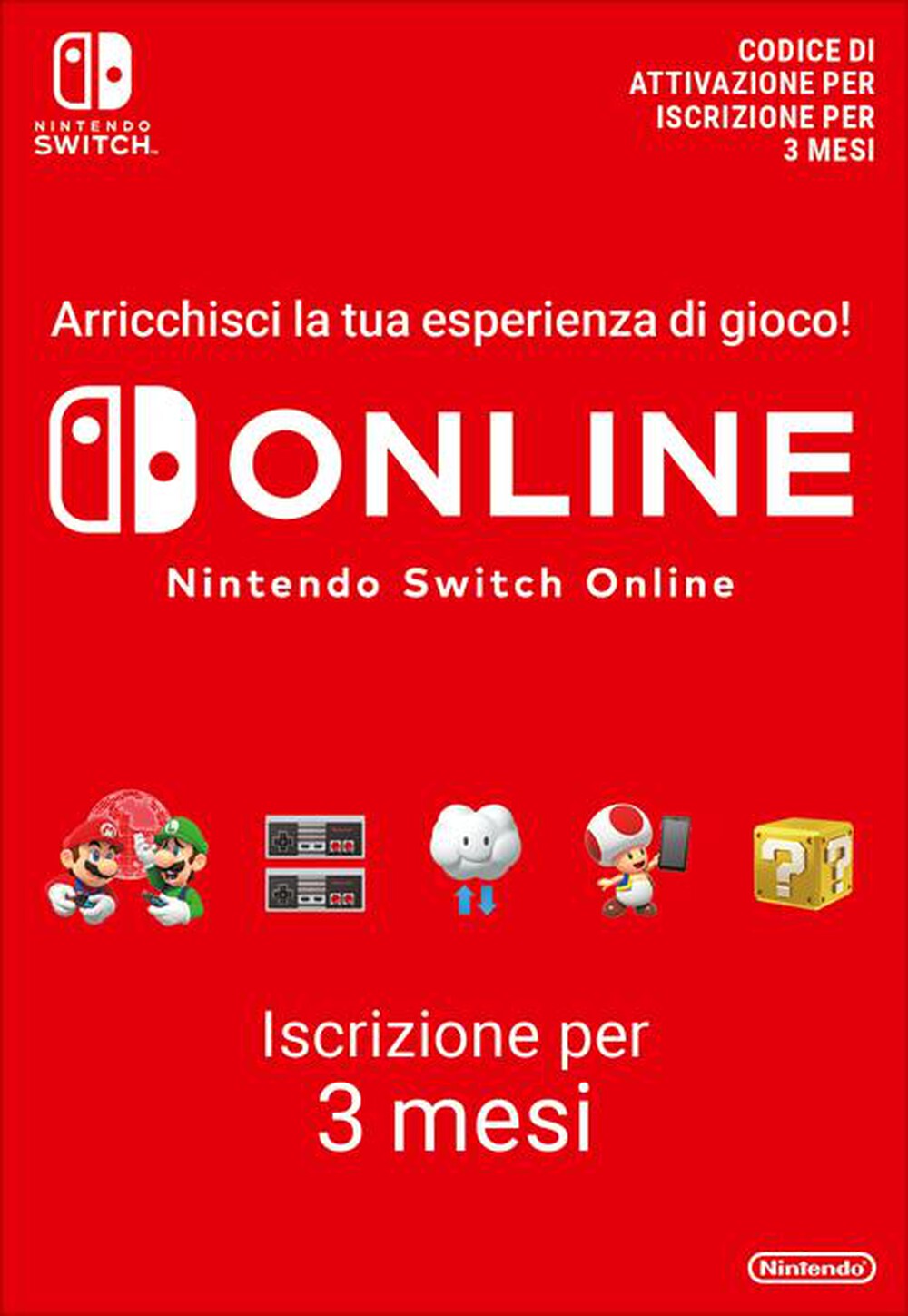 "NINTENDO - Switch +Mario Kart 8 Deluxe+Abbonamento 3 mesi NSO - Rosso/Blu neon"
