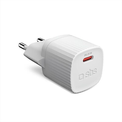 SBS - Caricatore da rete TETR1CPD25WGRS-Bianco
