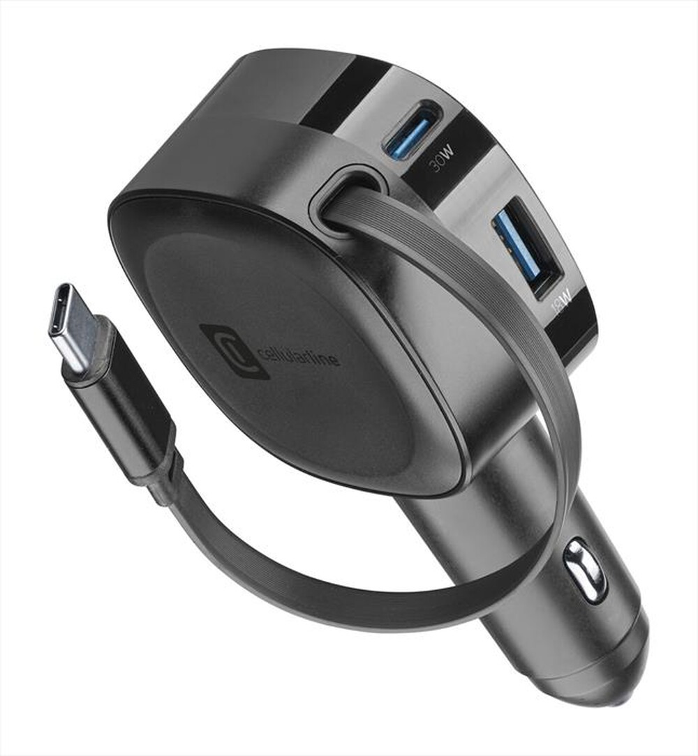 Immagine del prodotto CELLULARLINE - RETRACTABLE CAR CHARGER 65W-Nero