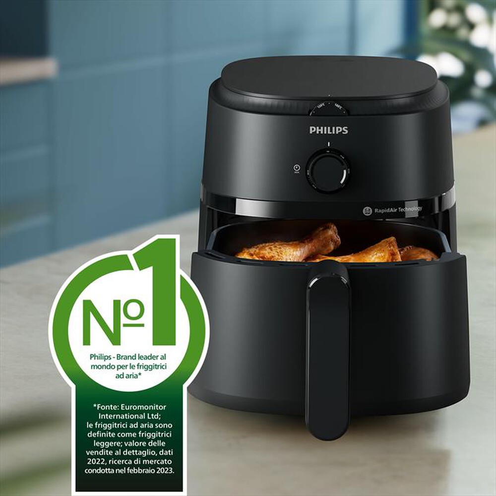 Immagine del prodotto PHILIPS - Friggitrice ad aria series 1000 DA 4.2L NA120/00-Nero