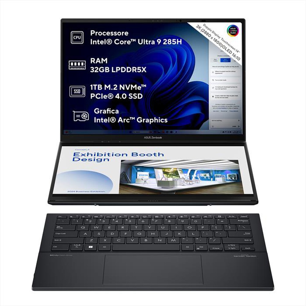 Immagine del prodotto ASUS - Zenbook Duo OLED UX8406CA-PZ961W-Inkwell Gray