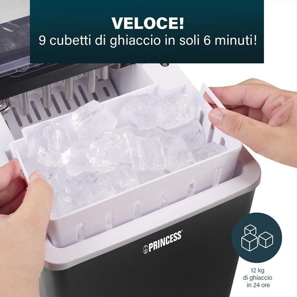 Immagine del prodotto PRINCESS - 283098 - FABBRICATORE DI GHIACCIO-Nero / Plastica