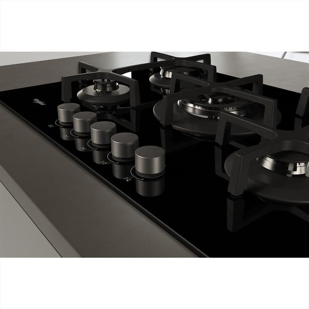 "WHIRLPOOL - Piano cottura a gas GOA 7523/NB 5 fuochi 73cm"