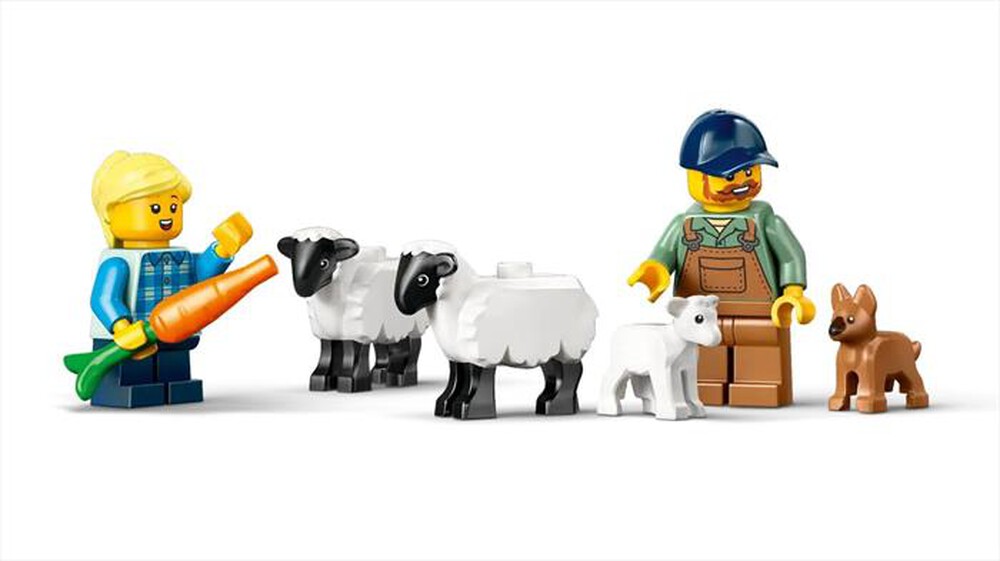 "LEGO - CITY Trattore agricolo rosso con rimorchio - 60461-Multicolore"