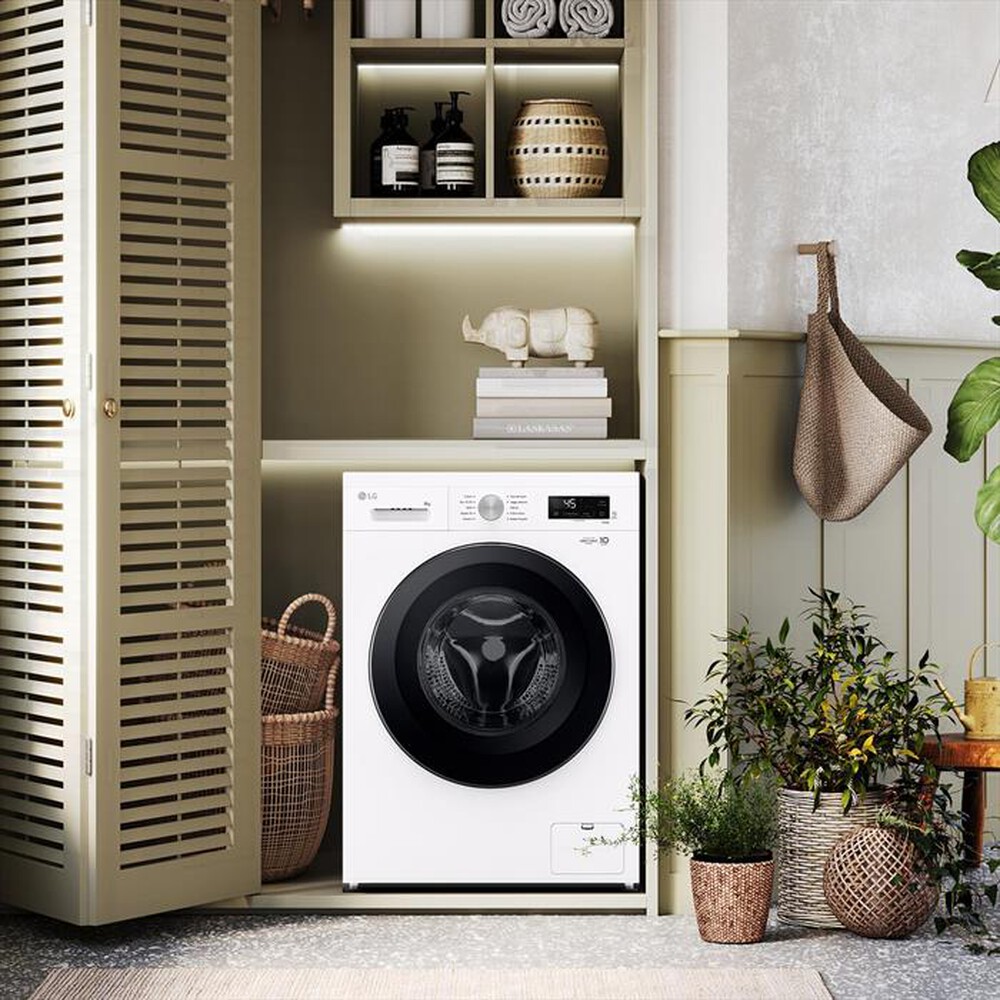"LG - Lavatrice AI DD F4NX1008NWK SERIE X1 8kg Classe A-Essence White"