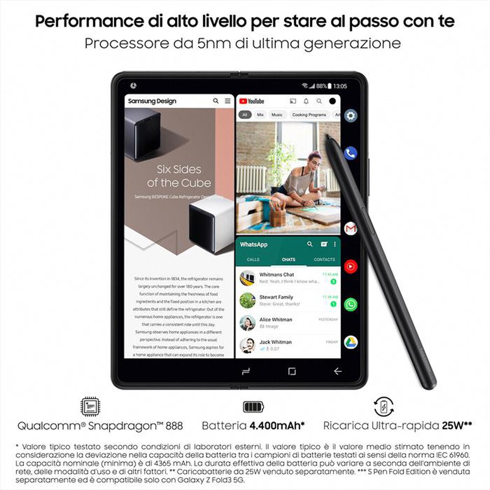 Immagine del prodotto SAMSUNG - GALAXY Z FOLD3 5G 256 GB-Phantom Black