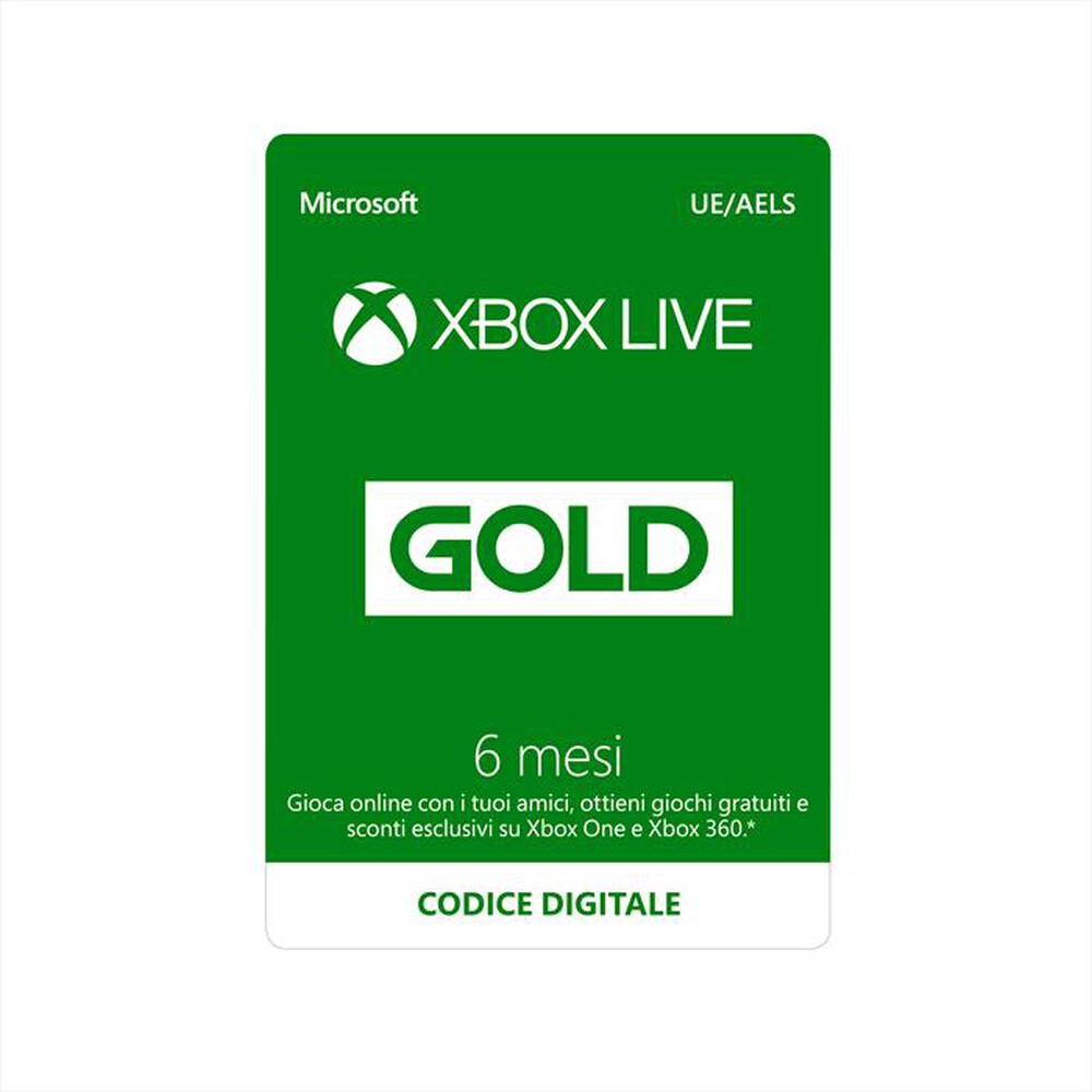 "MICROSOFT - Xbox Gold 6 mesi"