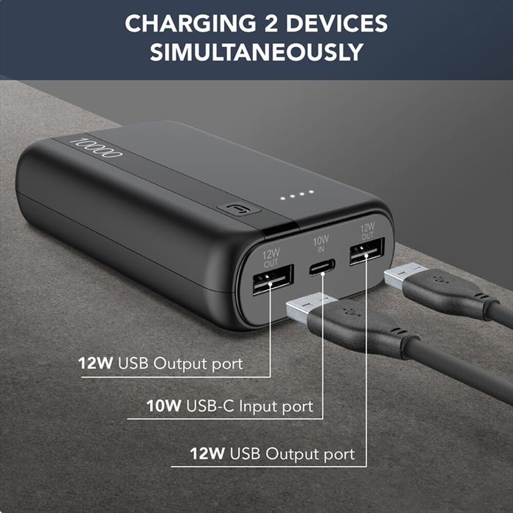 "CELLULARLINE - Powerbank PBENTRY10000K-Nero"