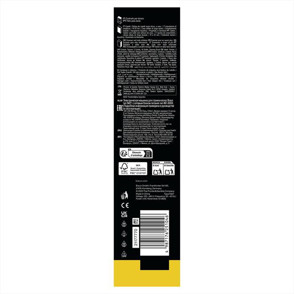 "BRAUN - Tagliacapelli HC 5530-NERO"