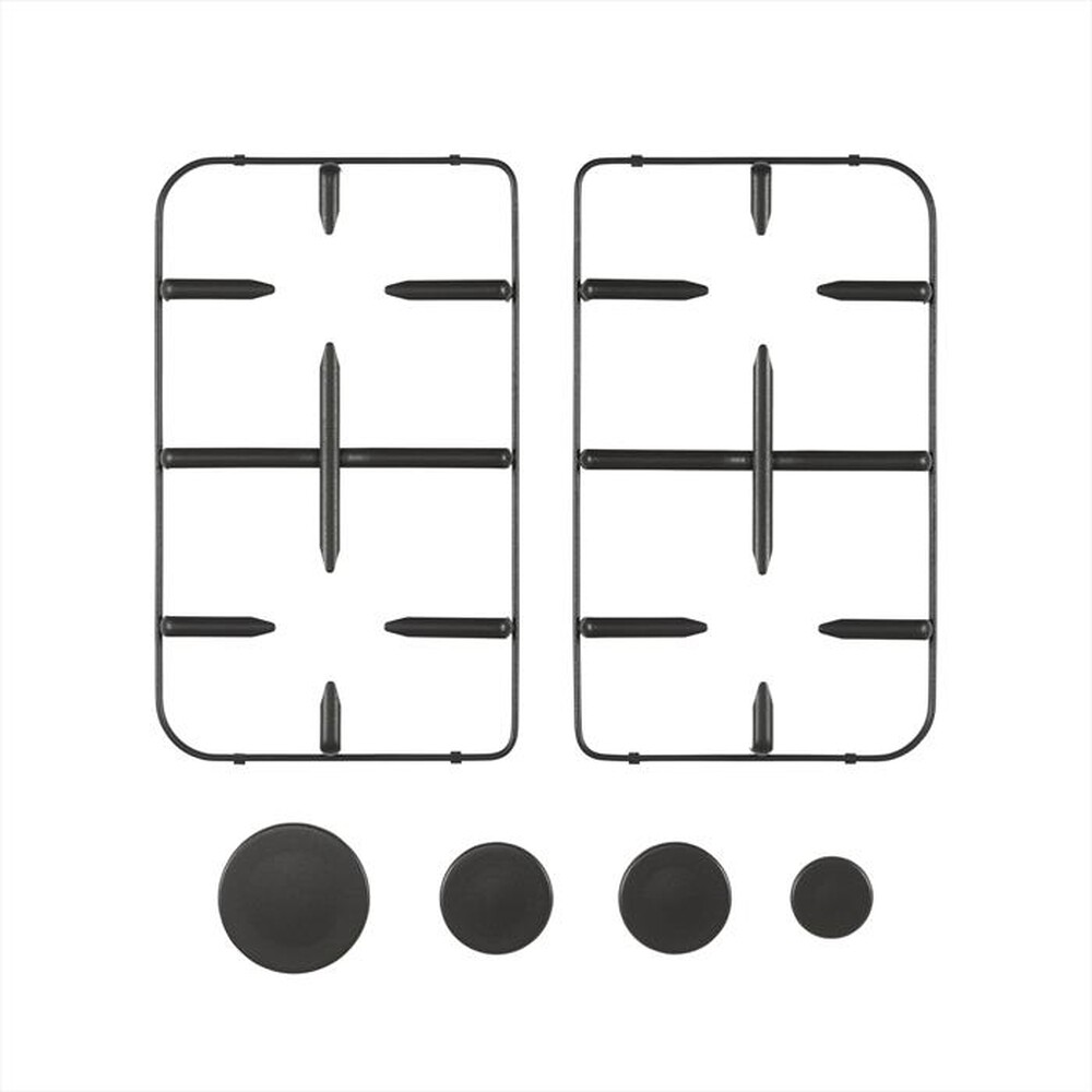"GLEM GAS - GRP1455 Kit 2 griglie per cucine Alpha e Unica-NERO MAT"