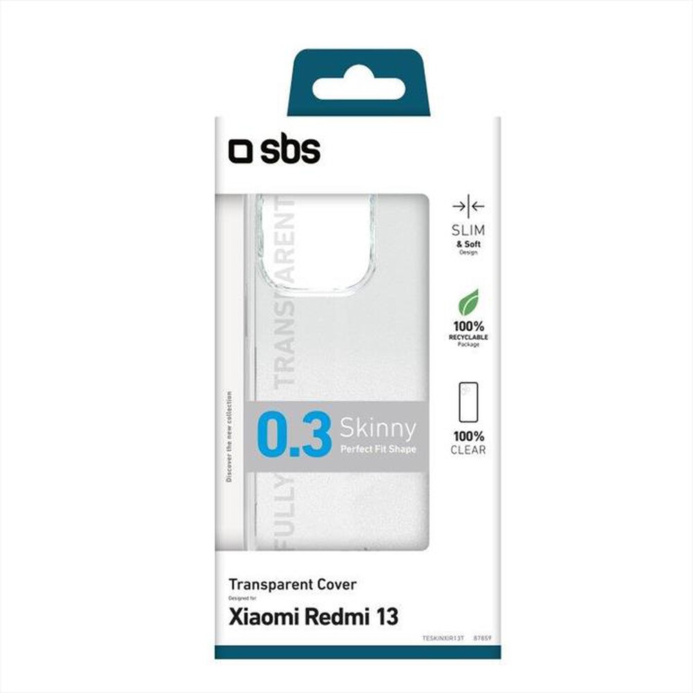 Immagine del prodotto SBS - Cover Skinny TESKINXIR13T per Xiaomi Redmi 13-Trasparente